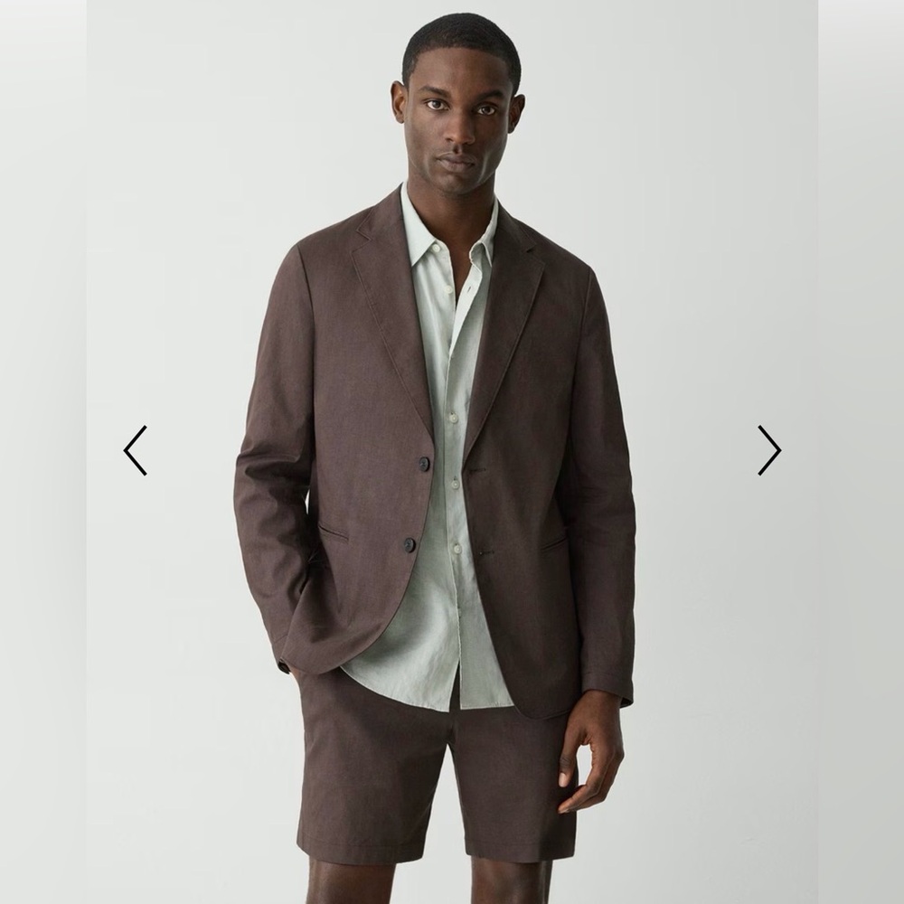 THEORY***Men Clinton Brown Linen Blazer***Size 42 $525